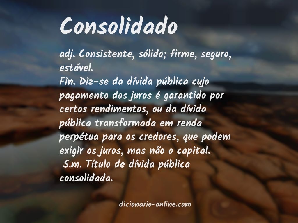 Significado de consolidado