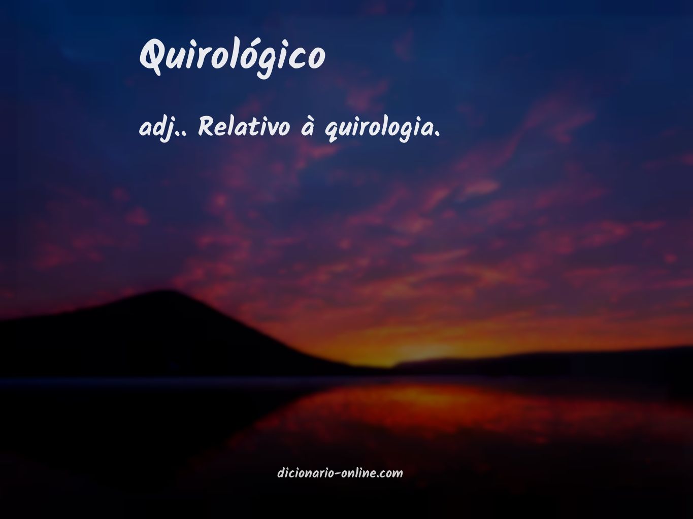 Significado de quirológico