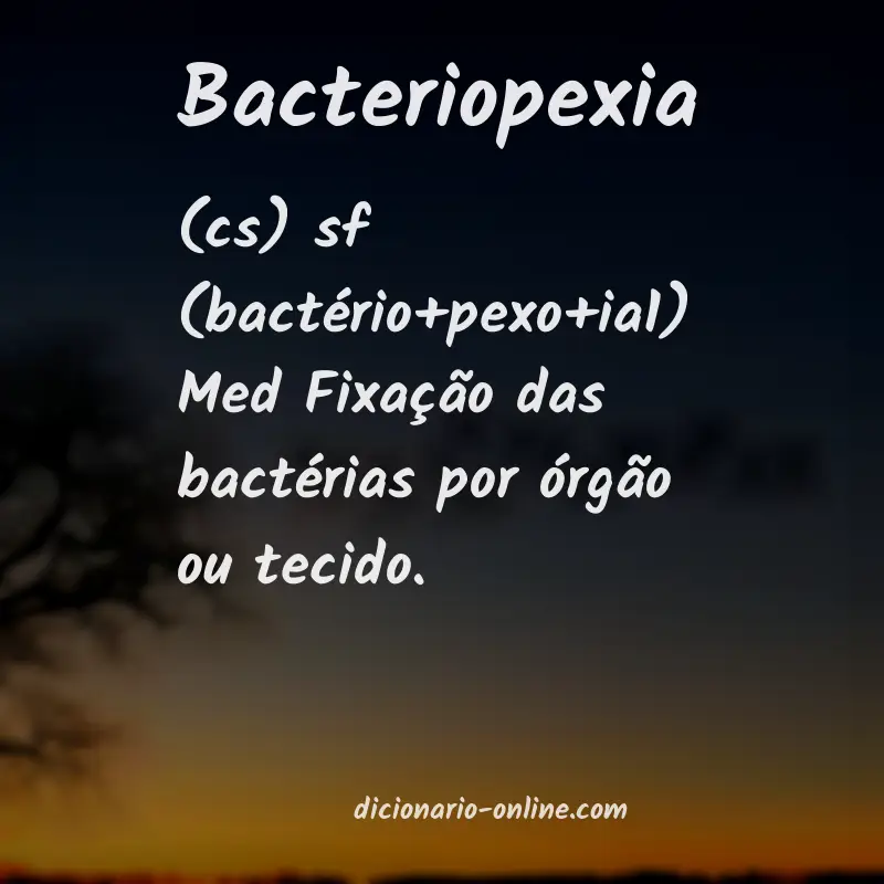 Significado de bacteriopexia