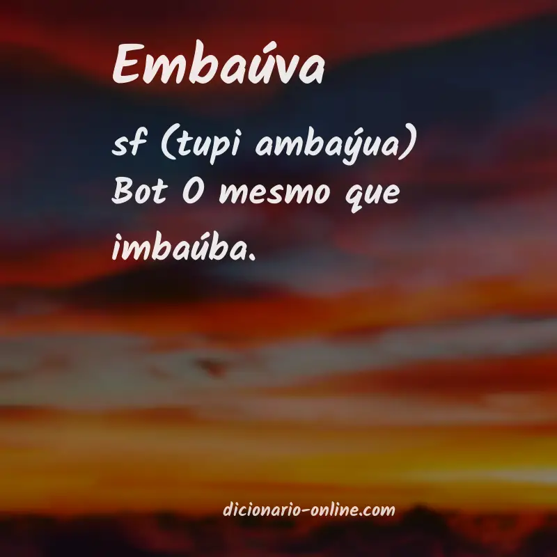 Significado de embaúva