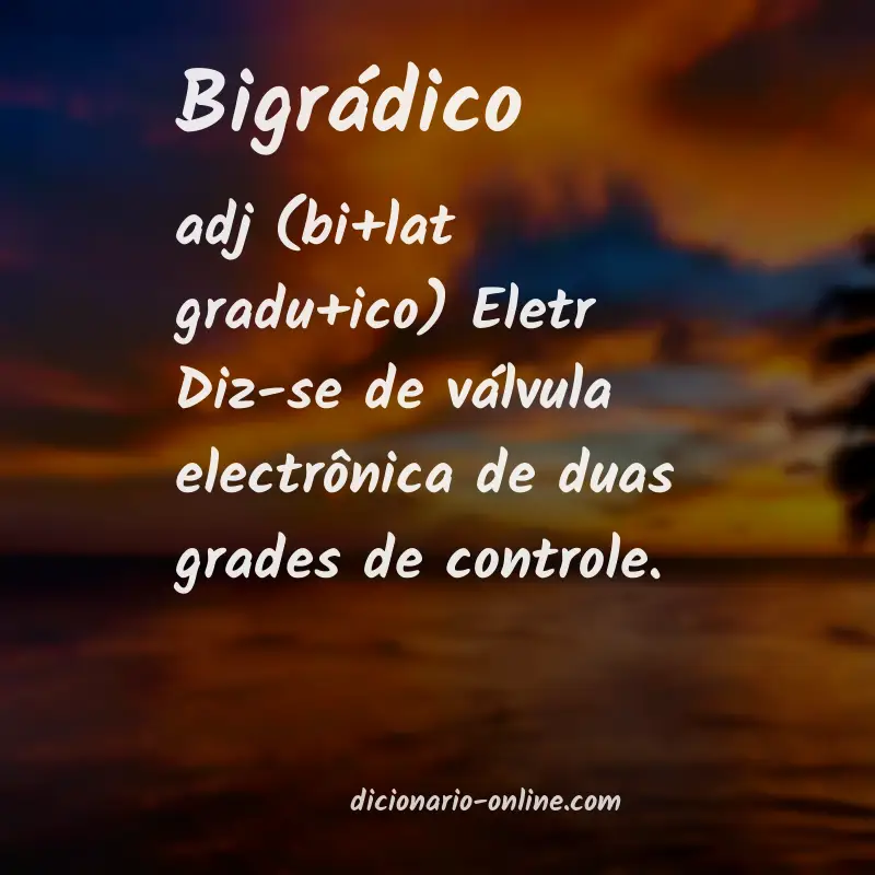 Significado de bigrádico