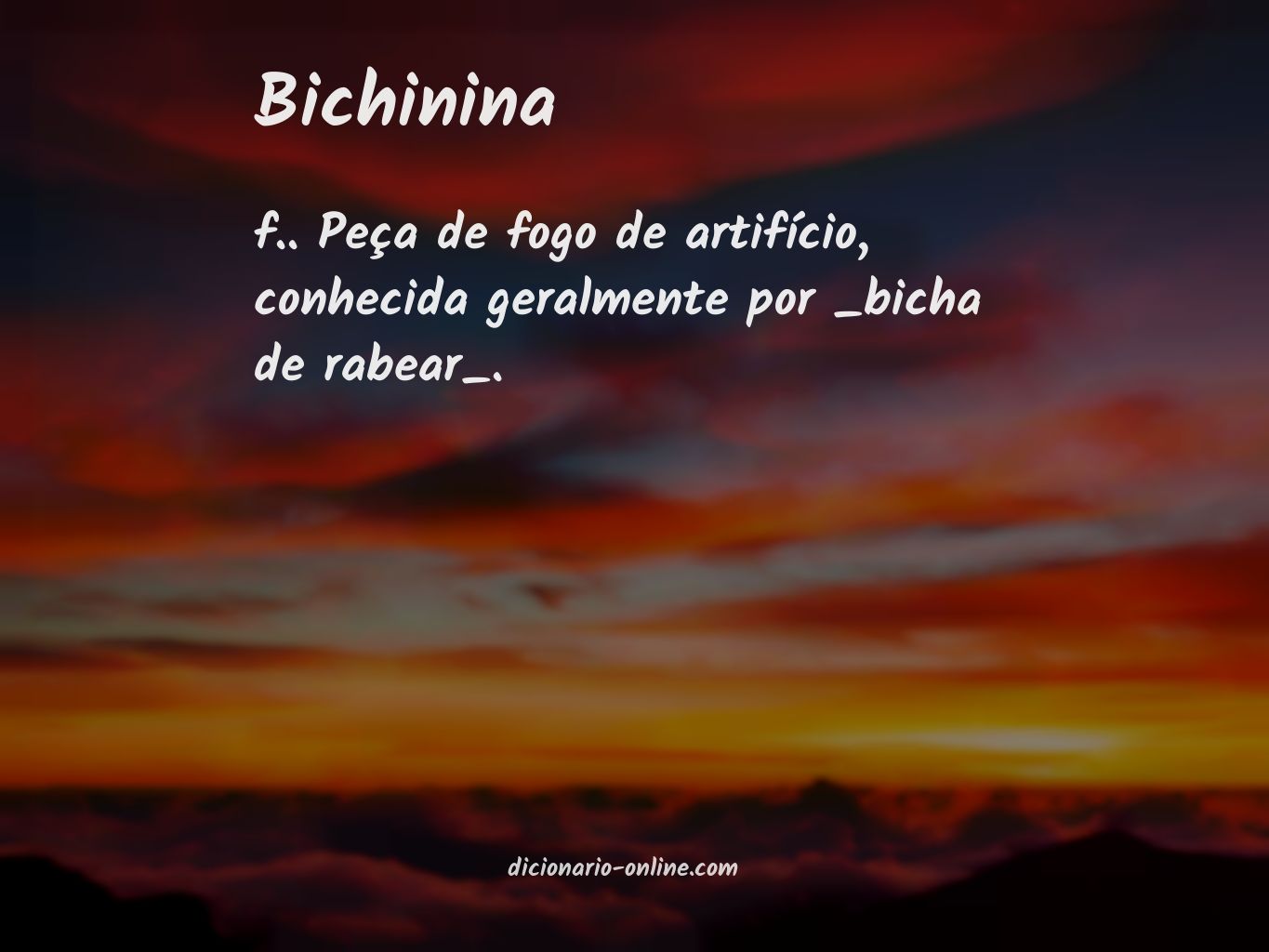 Significado de bichinina