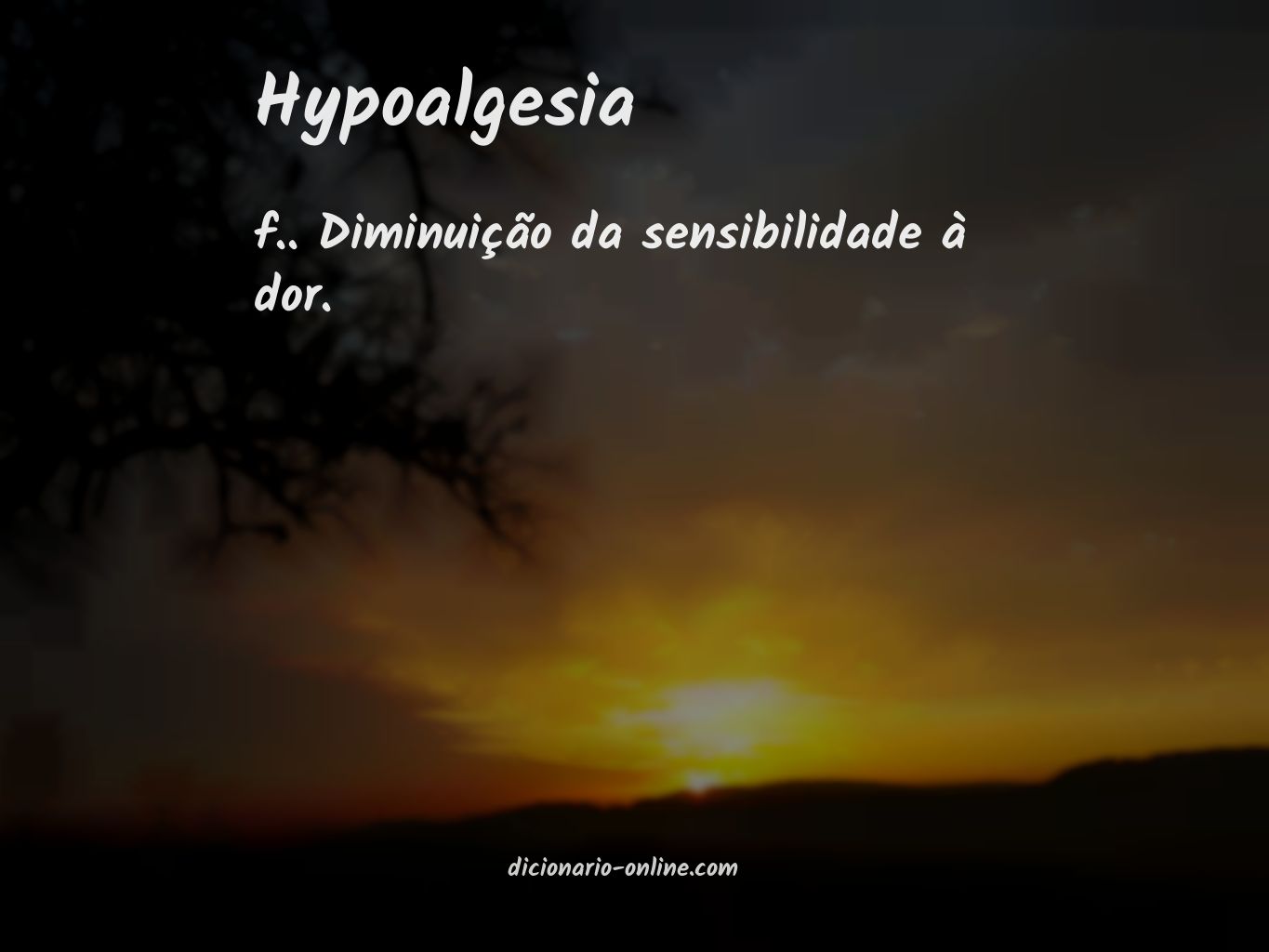 Significado de hypoalgesia