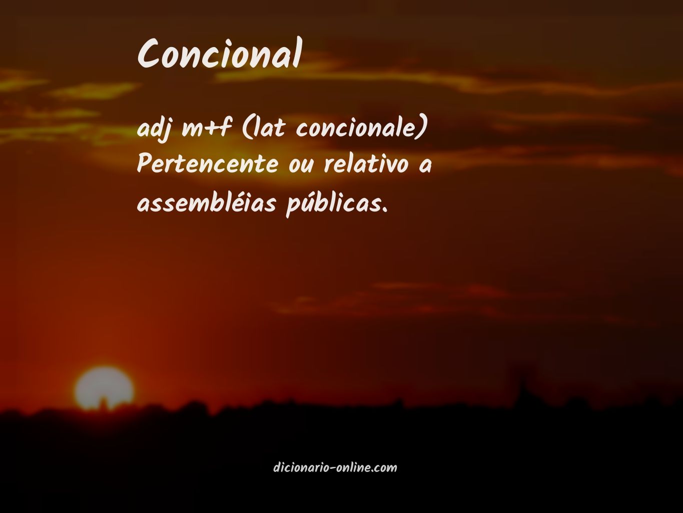 Significado de concional