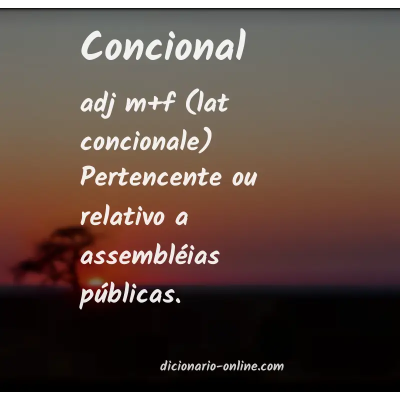Significado de concional