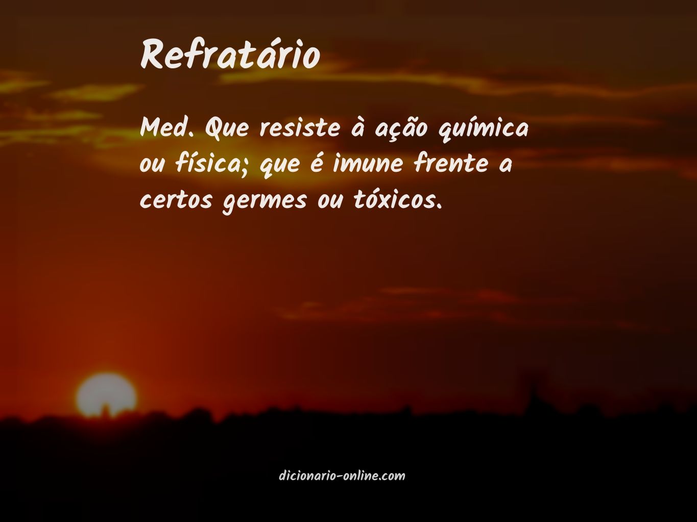 Significado de refratário