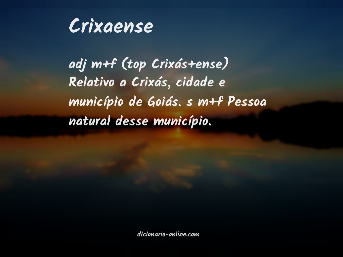 Significado de crixaense