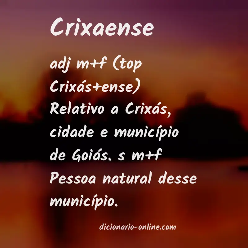 Significado de crixaense