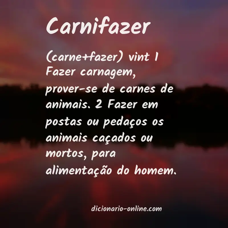 Significado de carnifazer