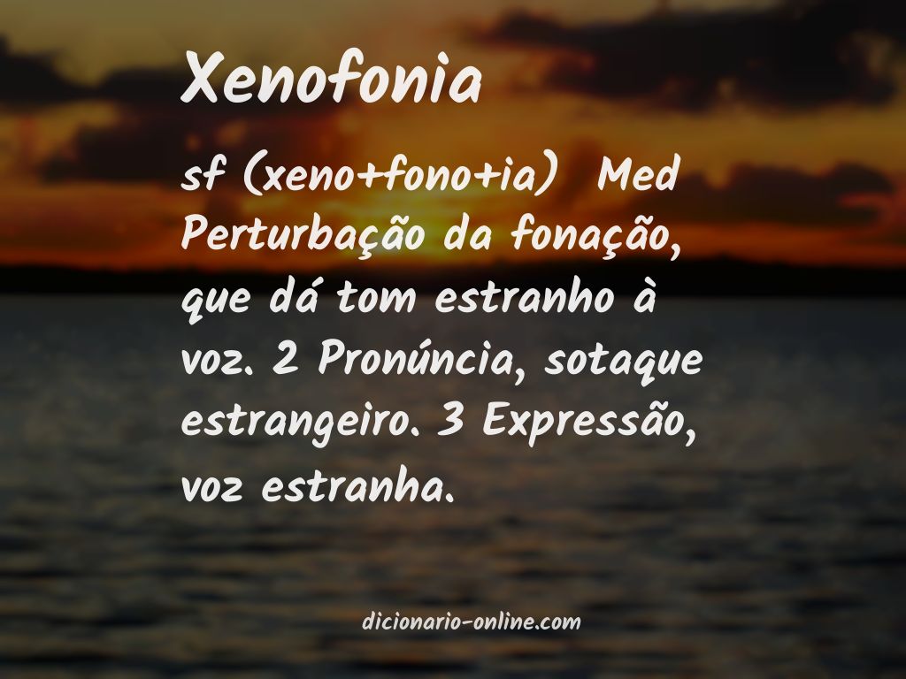 Significado de xenofonia