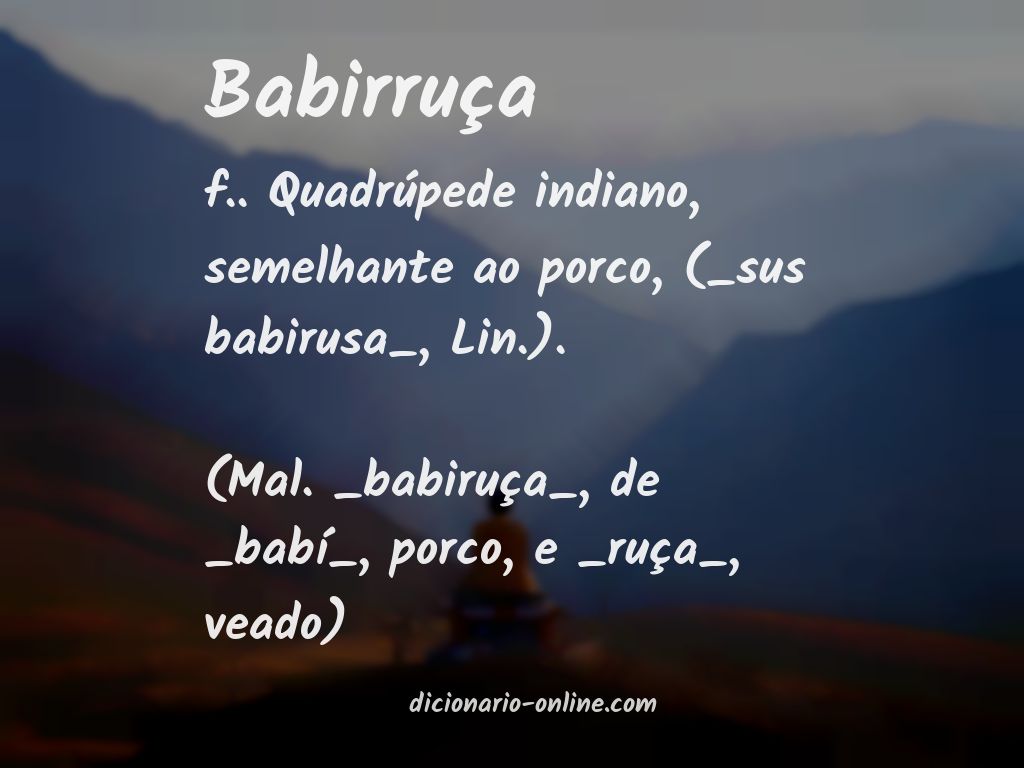 Significado de babirruça