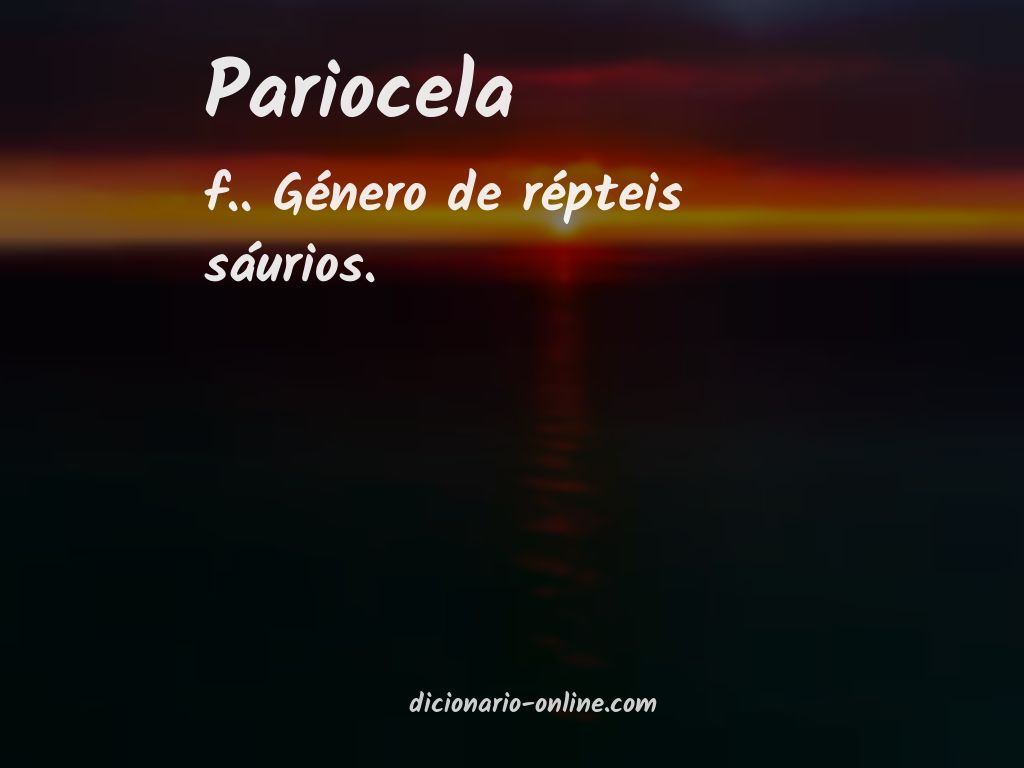 Significado de pariocela