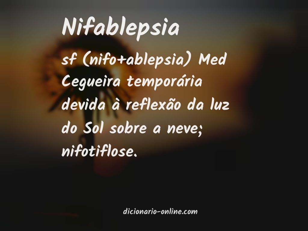 Significado de nifablepsia