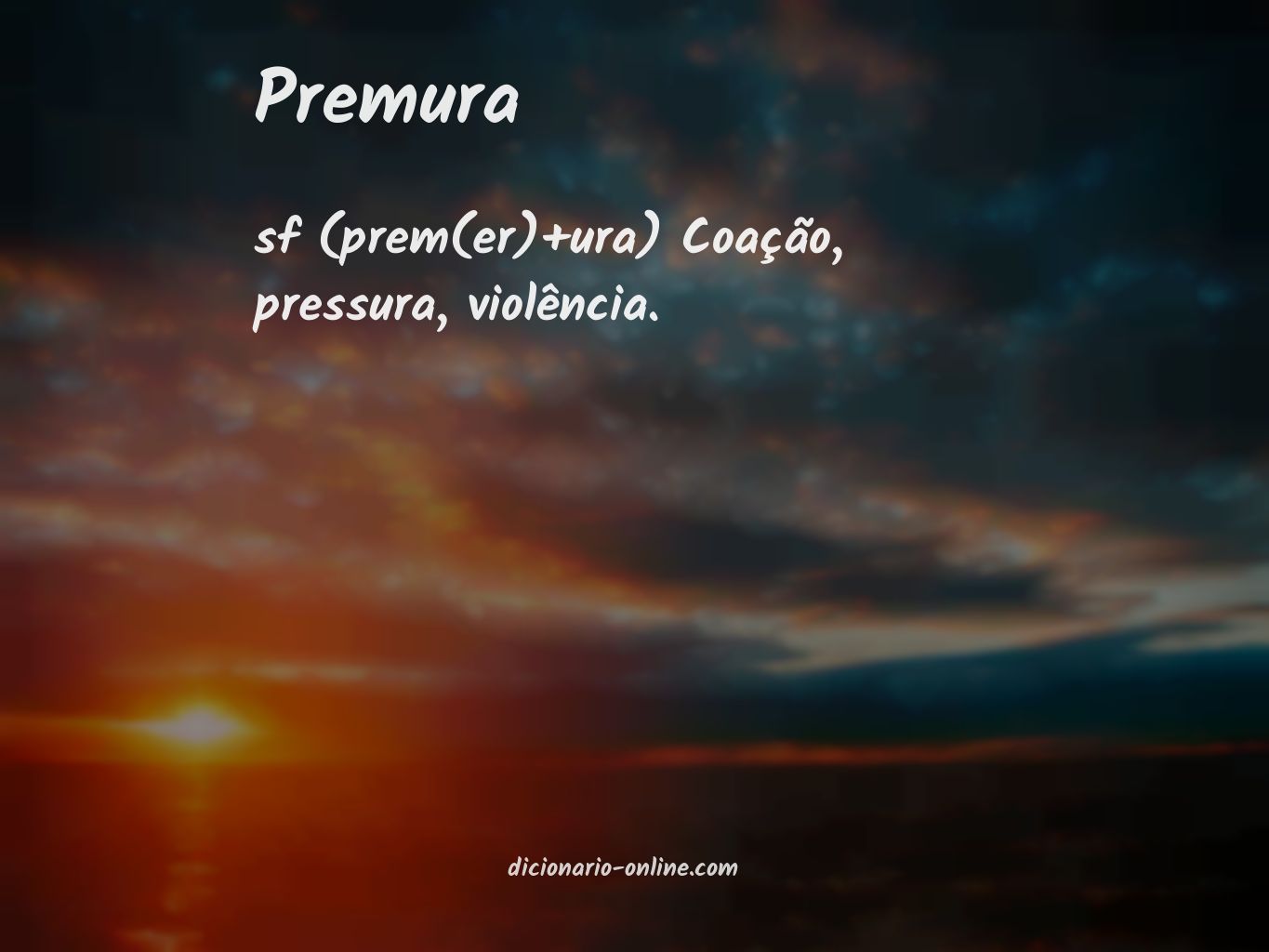 Significado de premura