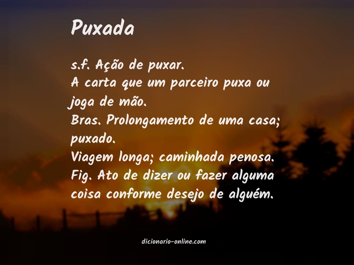 Significado de puxada