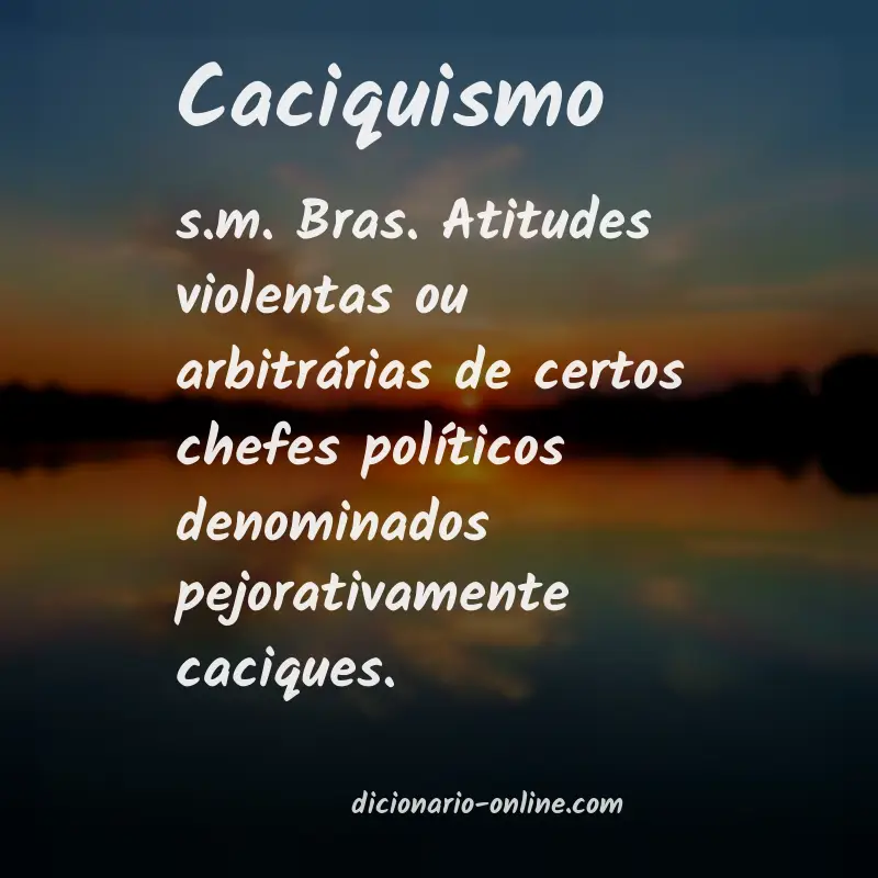 Significado de caciquismo