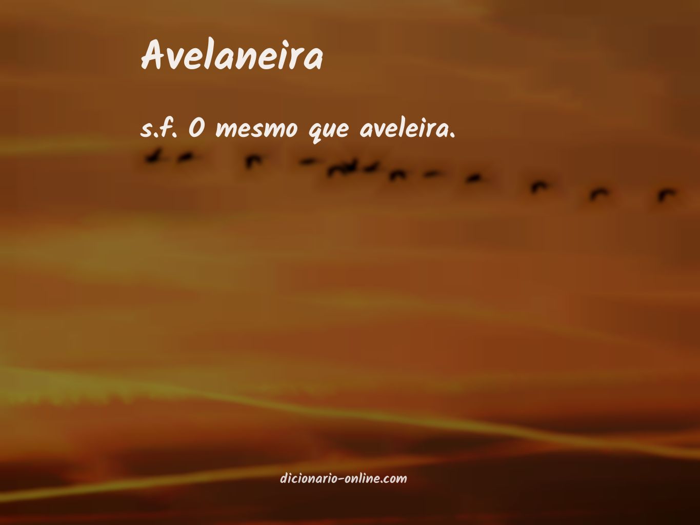 Significado de avelaneira