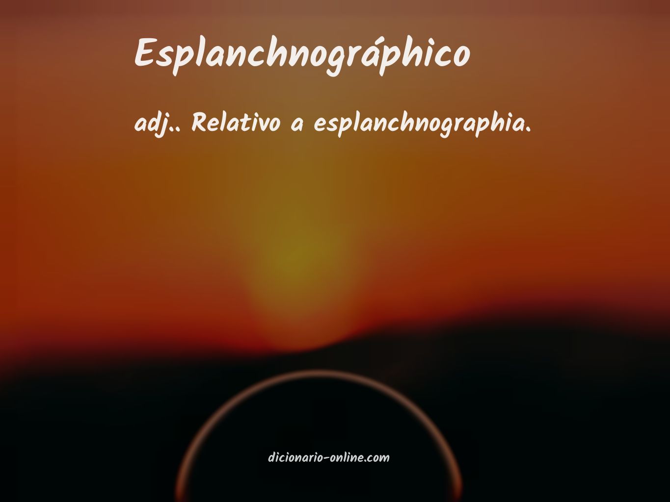 Significado de esplanchnográphico