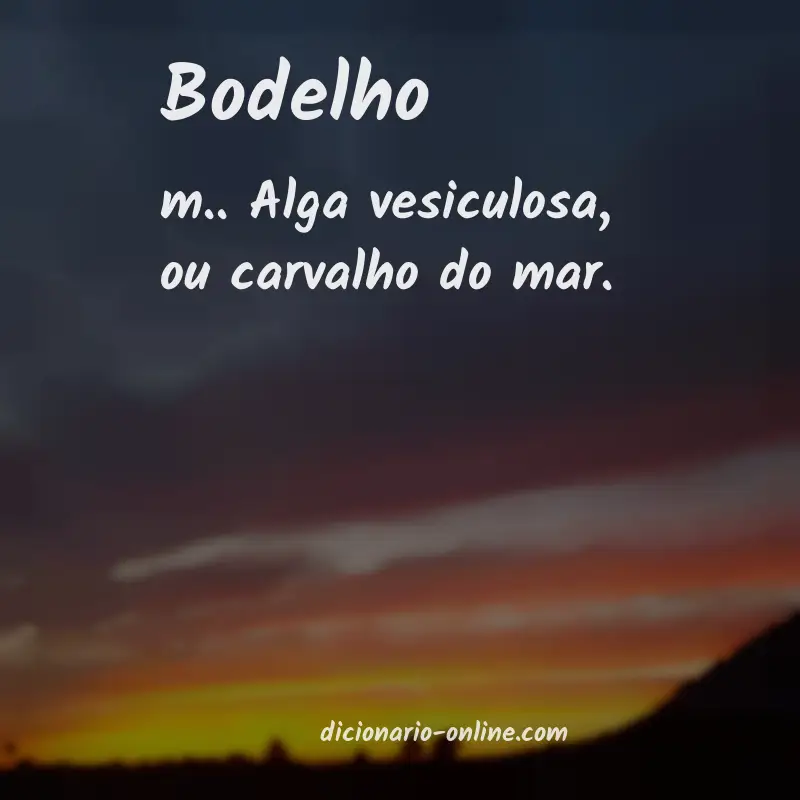 Significado de bodelho
