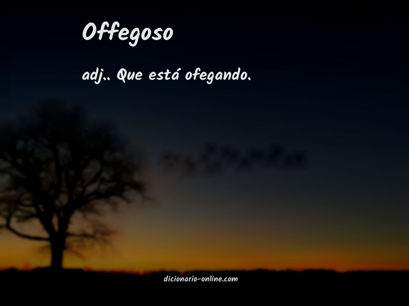 Significado de offegoso