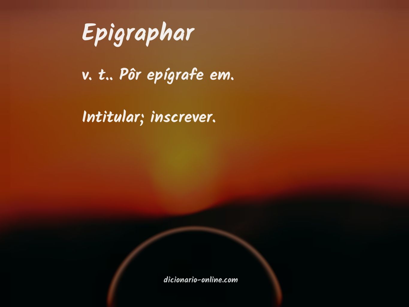 Significado de epigraphar