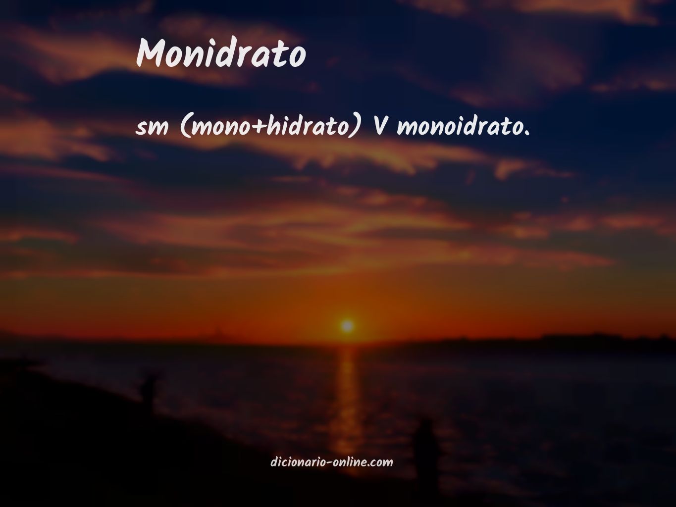 Significado de monidrato