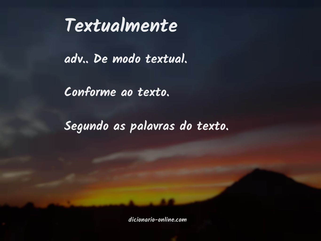 Significado de textualmente