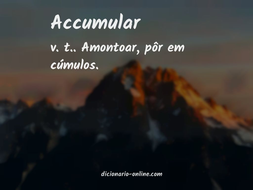 Significado de accumular