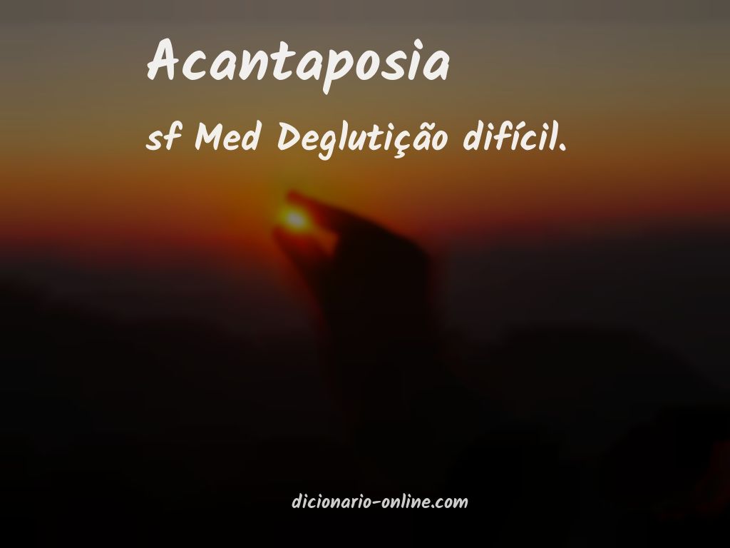 Significado de acantaposia