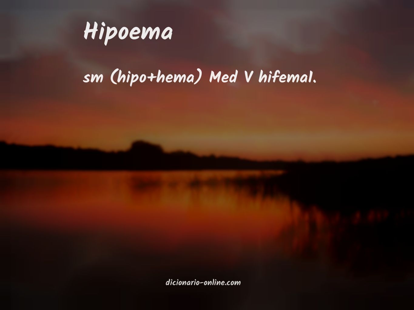 Significado de hipoema