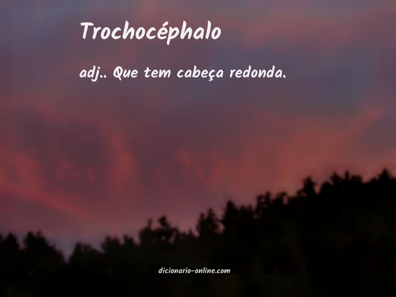 Significado de trochocéphalo