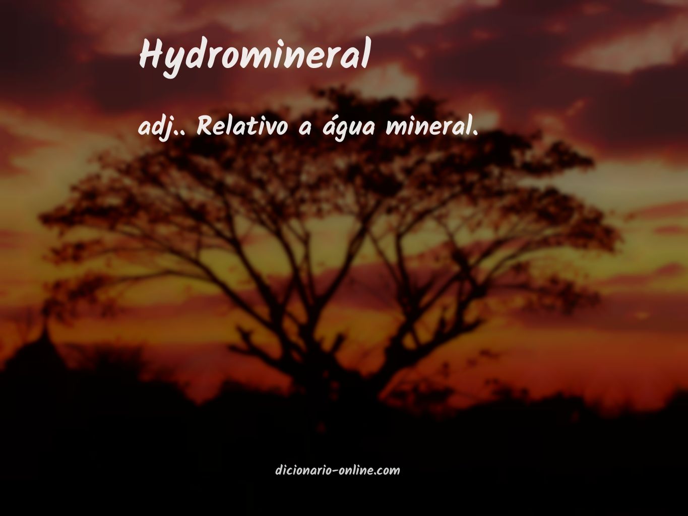 Significado de hydromineral