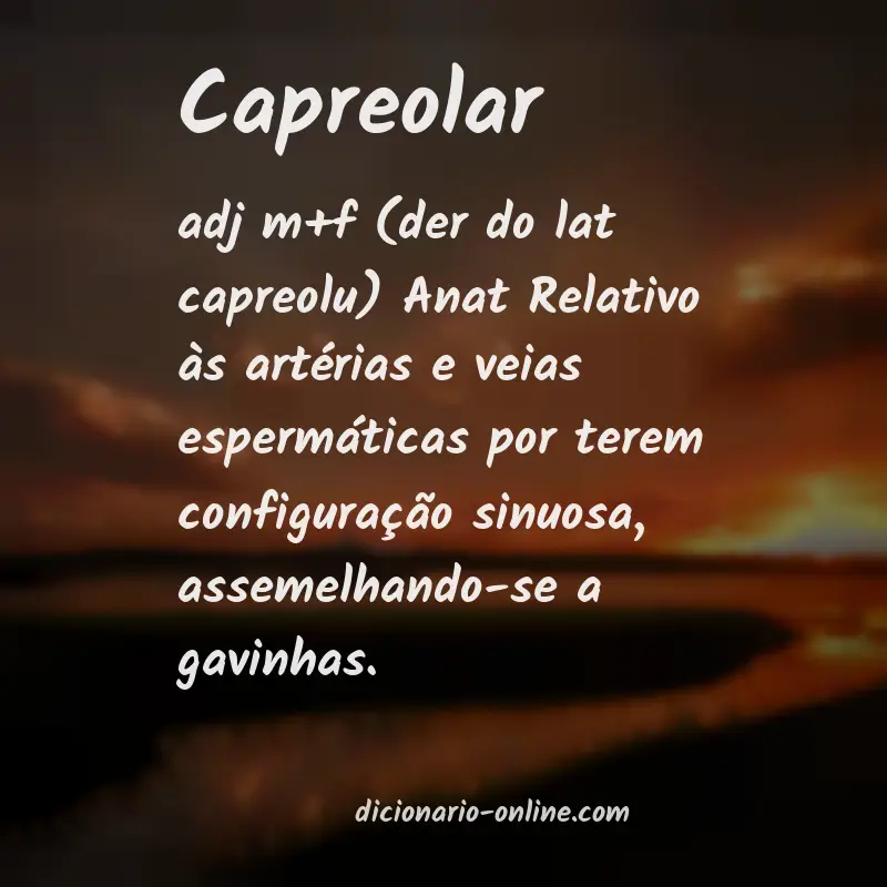 Significado de capreolar