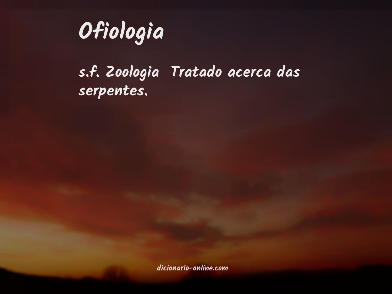 Significado de ofiologia