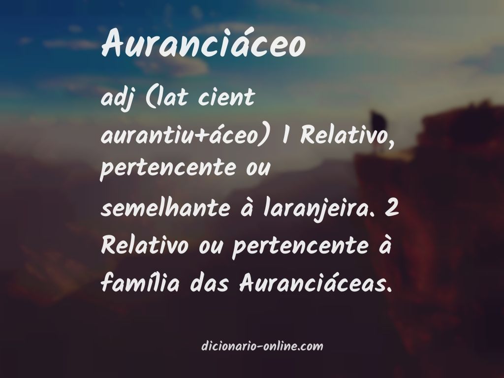 Significado de auranciáceo