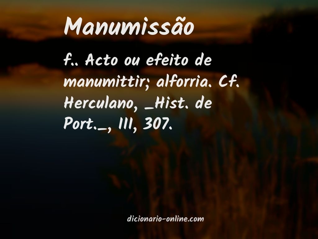 Significado de manumissão