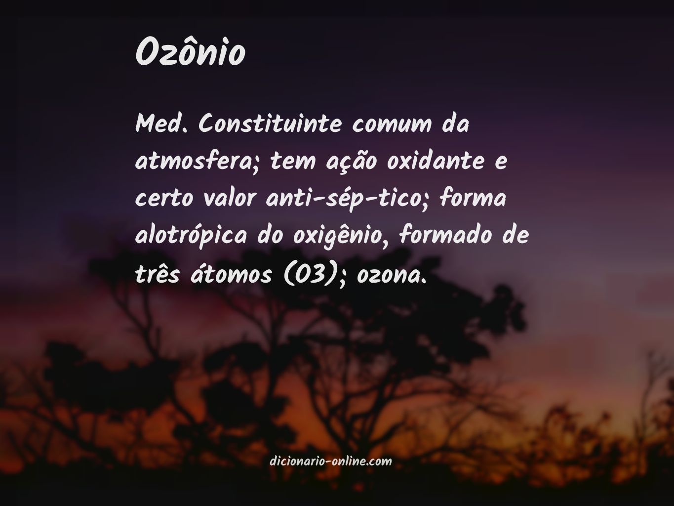 Significado de ozônio