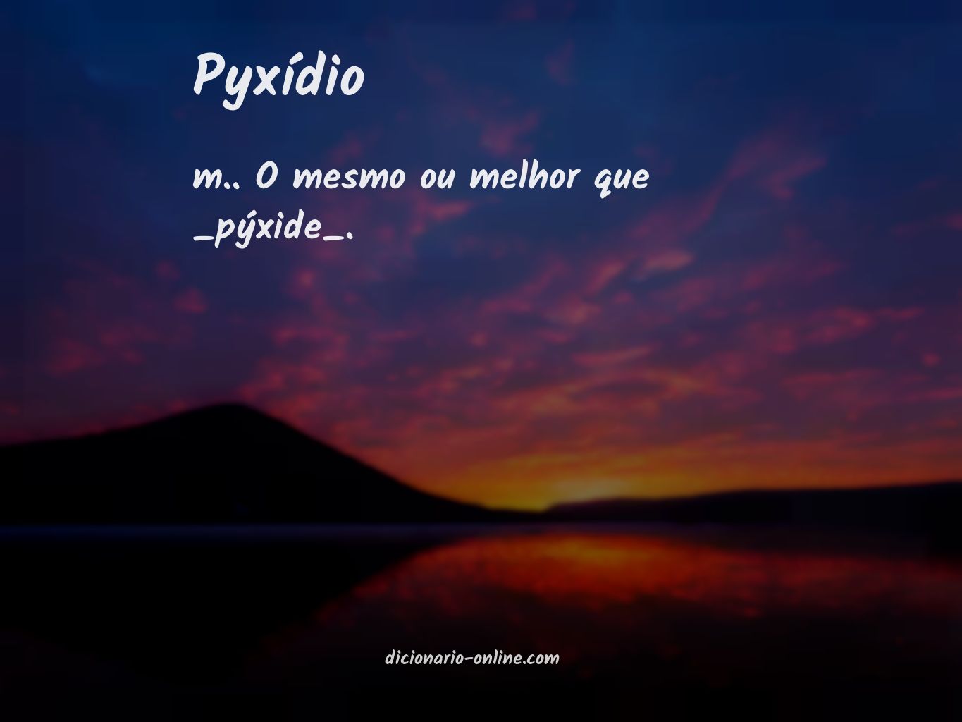 Significado de pyxídio