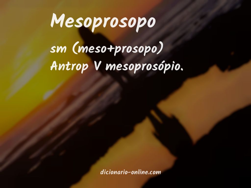 Significado de mesoprosopo