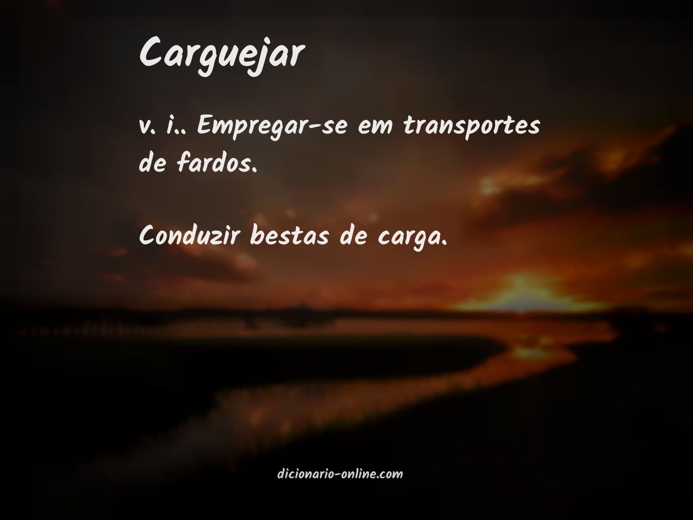 Significado de carguejar