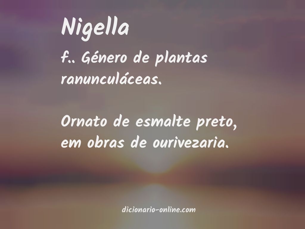 Significado de nigella