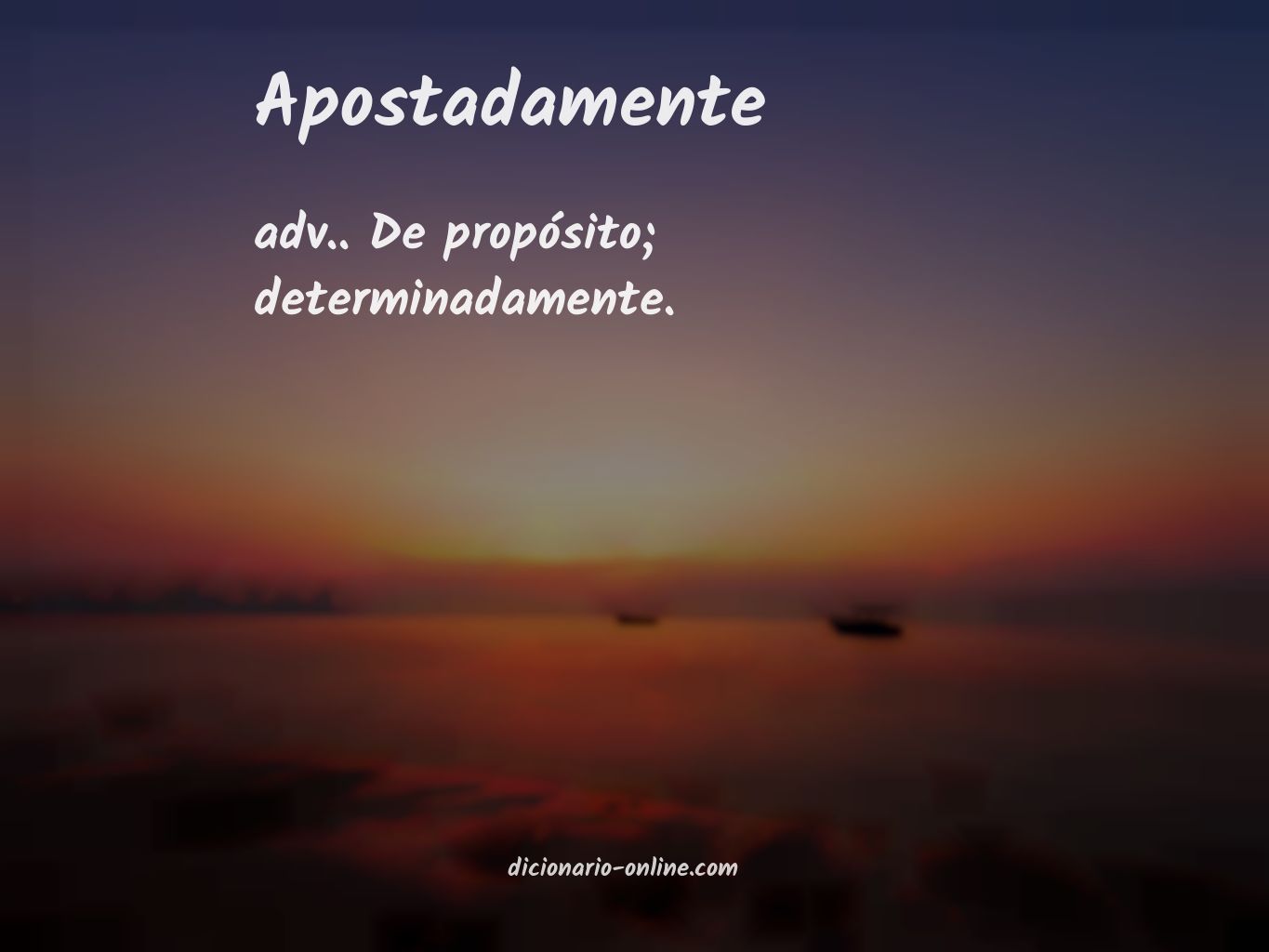 Significado de apostadamente