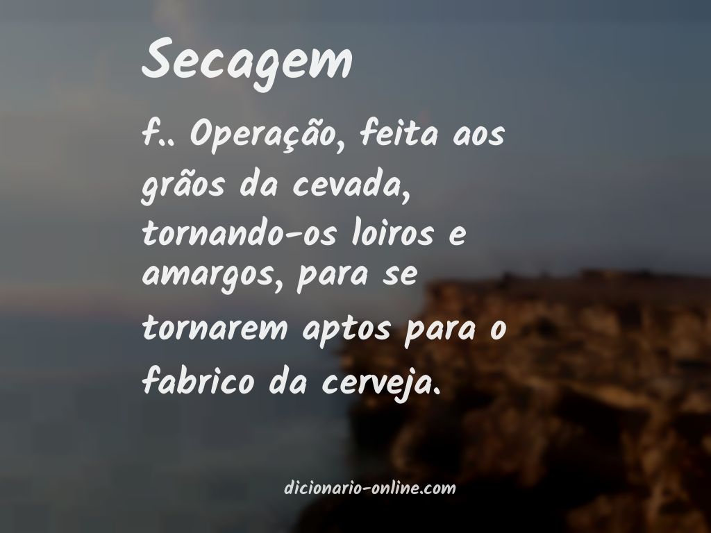 Significado de secagem