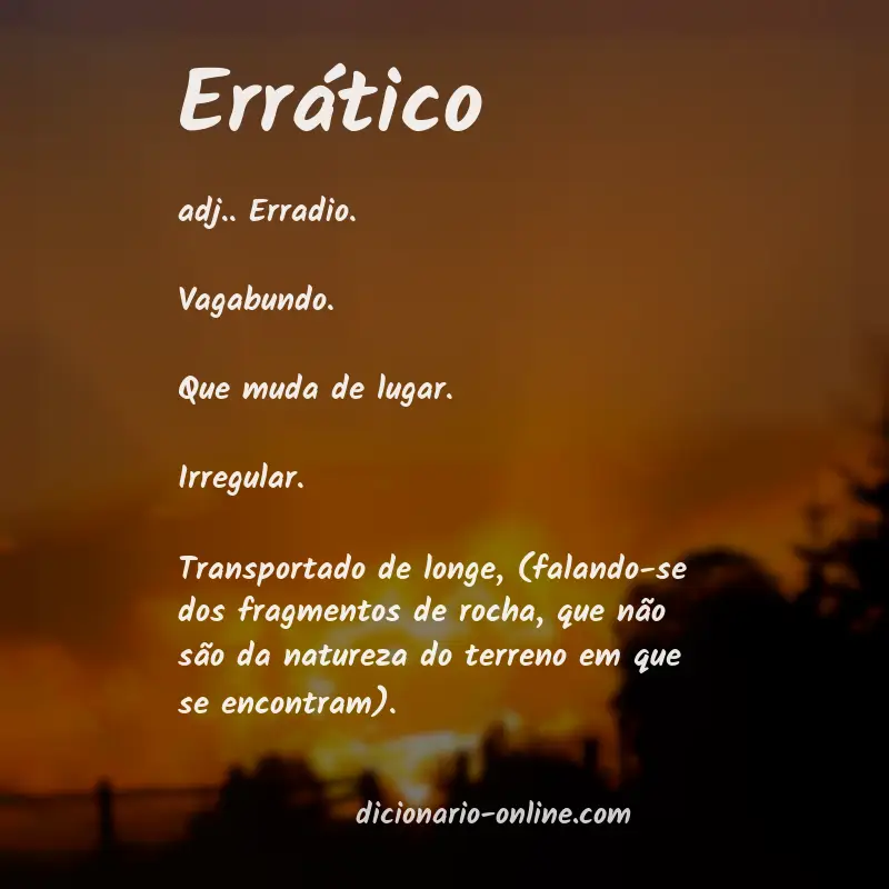 Significado de errático