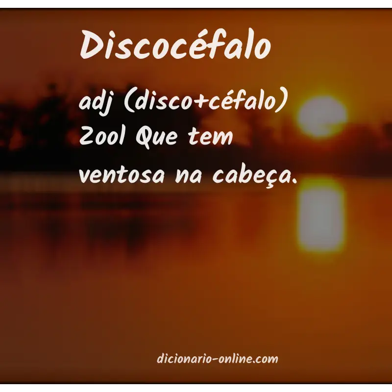 Significado de discocéfalo