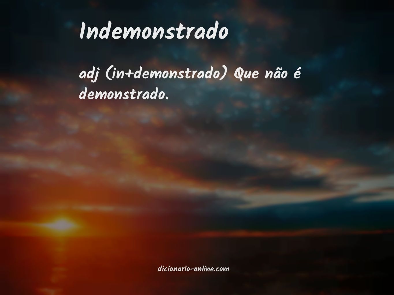 Significado de indemonstrado