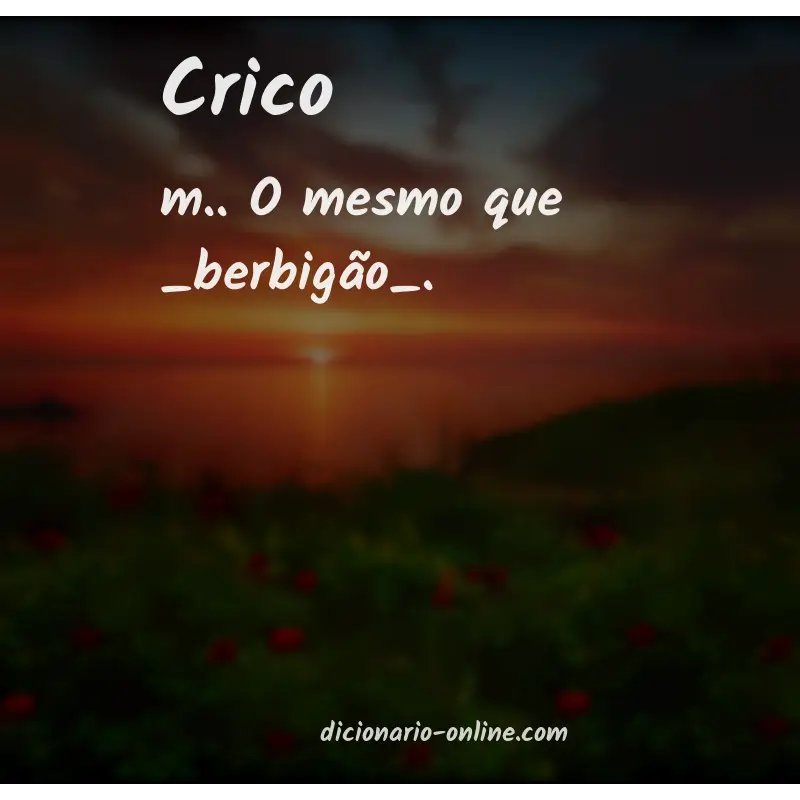 Significado de crico