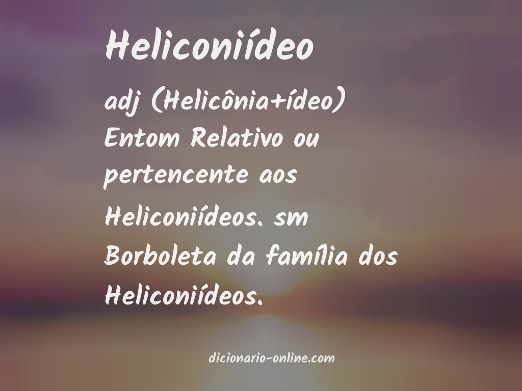 Significado de heliconiídeo