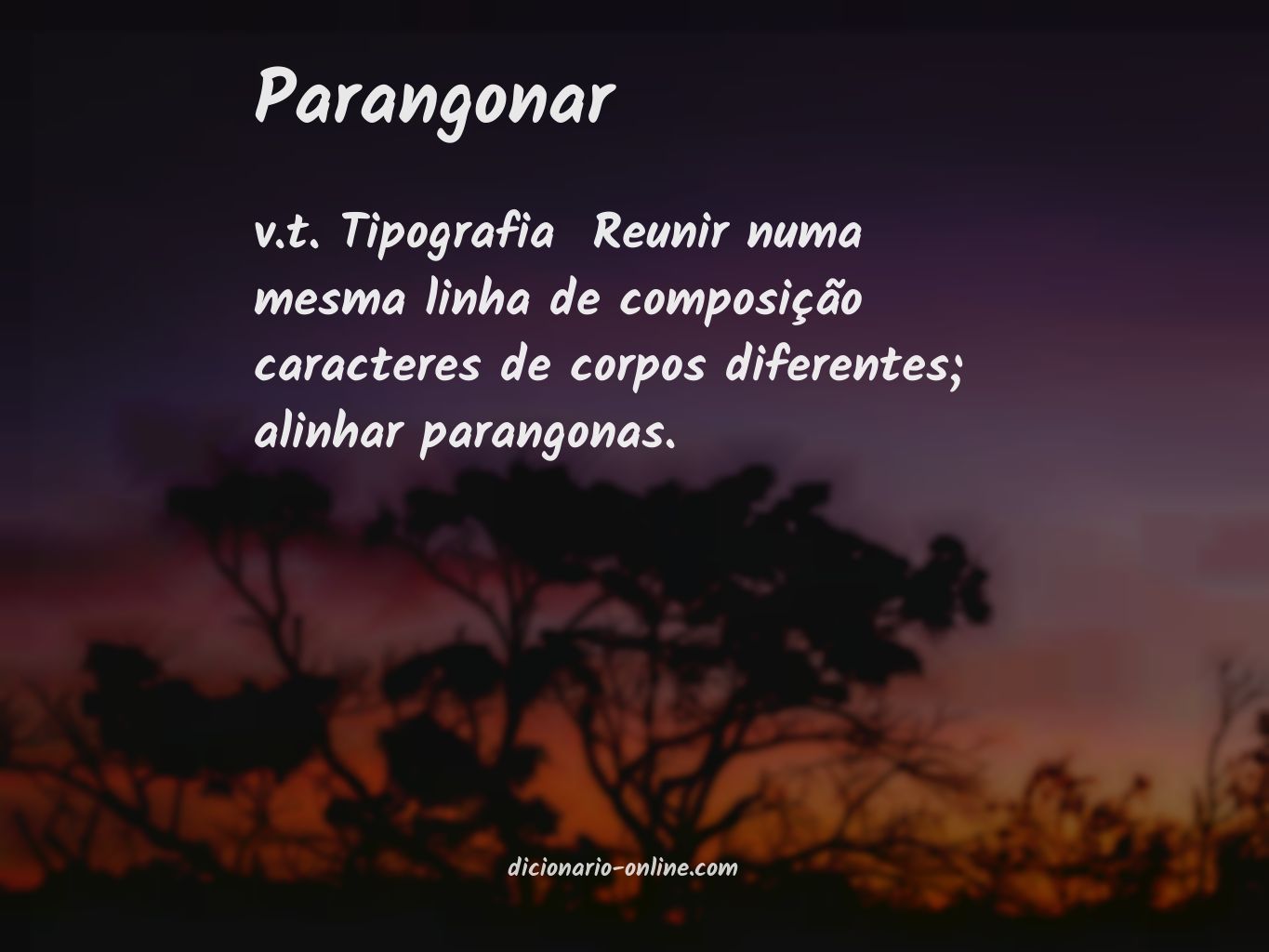 Significado de parangonar