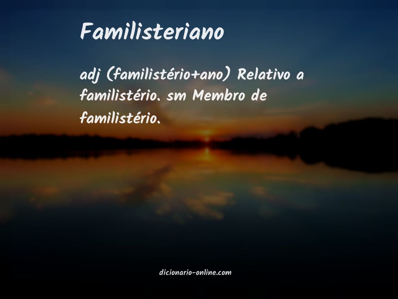 Significado de familisteriano